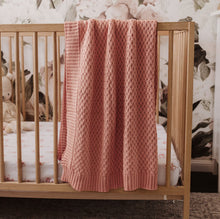 Load image into Gallery viewer, Rosa | Diamond Knit Baby Blanket

